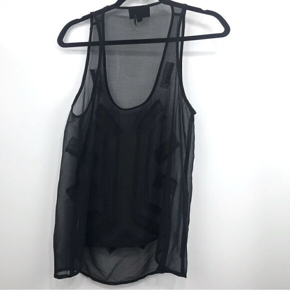 I Jeans By Buffalo Beaded Semi Sheer Tank - Picture 7 of 9